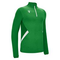 Fraser 1/4 Zip Top GRN/WHT S Teknisk treningsgenser - Unisex